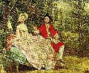 conversation in a park, c. Thomas